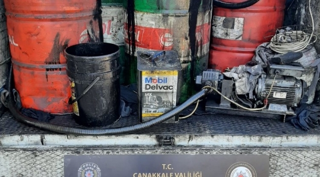 Çanakkale'de 2 bin 520 litre atık yağ ele geçirildi