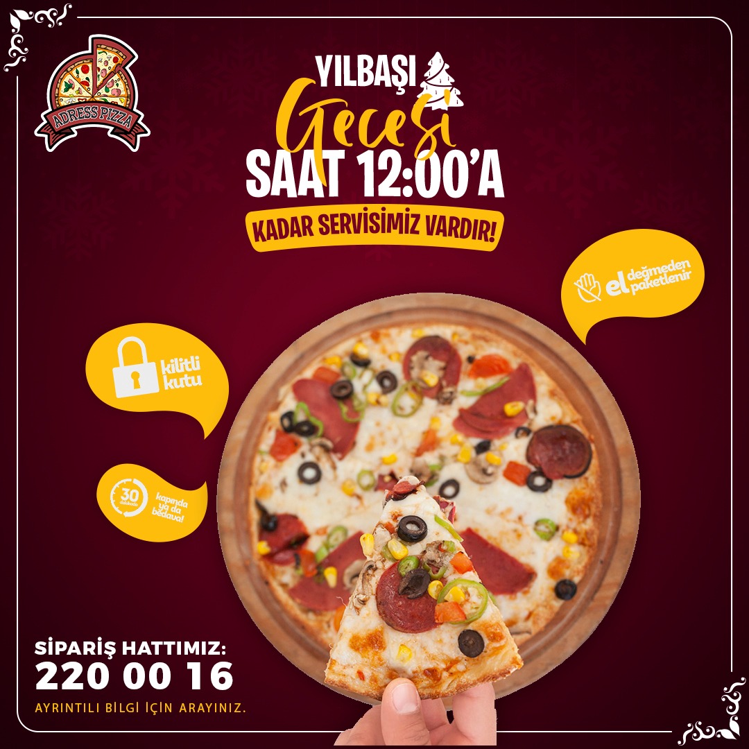 Adres Pizza Yılbaşı İlanı