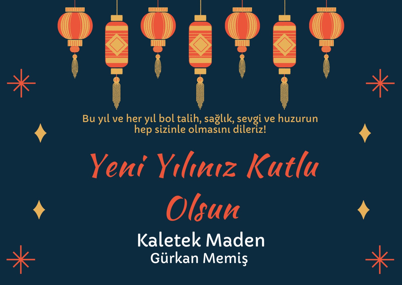 Kaletek Maden Gürkan Memiş Yeni Yıl İlanı