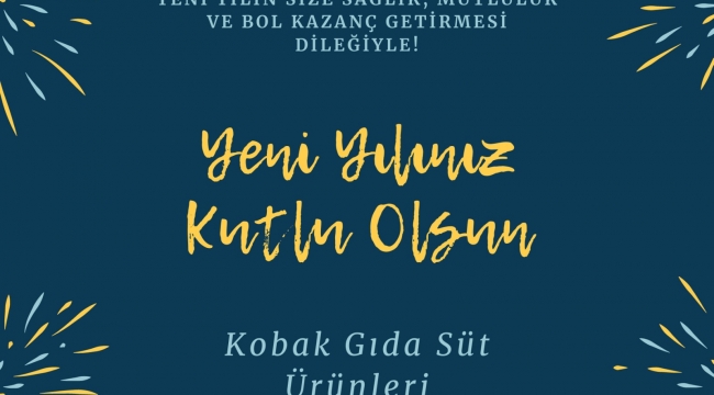 Kobak Gıda Süt Ürünleri Yeni Yıl İlanı