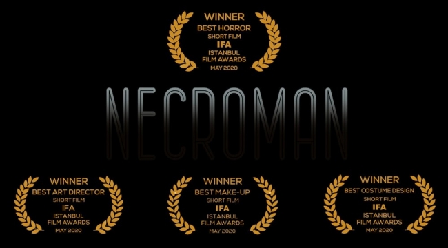 'Necroman' kısa filmiyle 14 ödülün sahibi oldu