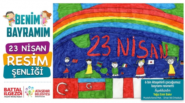 6 bin çocuk 23 Nisan'ı resmetti
