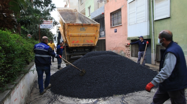 Bayraklı'da 1 yılda 92 bin ton asfalt döküldü