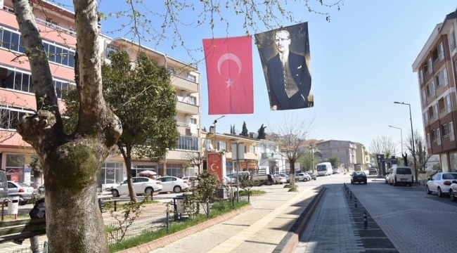 Çan Türk Bayrakları ile donatıldı