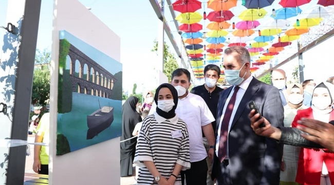 Geleceğin sanatçıları Sultanşehir Resim Sergisi'nde hünerlerini sergiledi