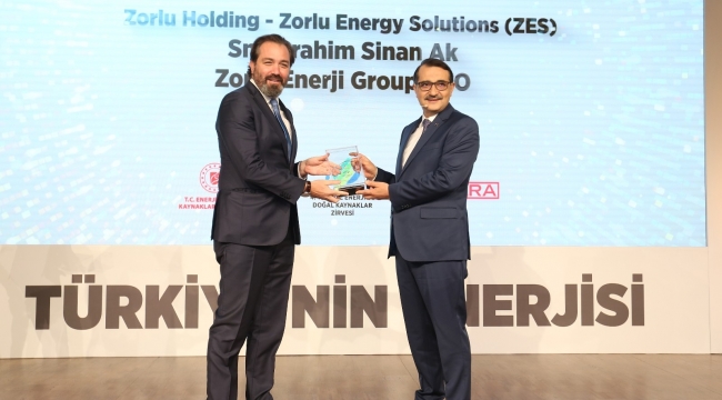 Zorlu Enerji'nin ZES markası "Enerjimiz Geleceğimiz" ödülünü aldı