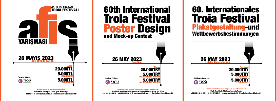 60. Uluslararası Troia Festivali Afiş Tasarım ve Uygulama Yarışması Başladı
