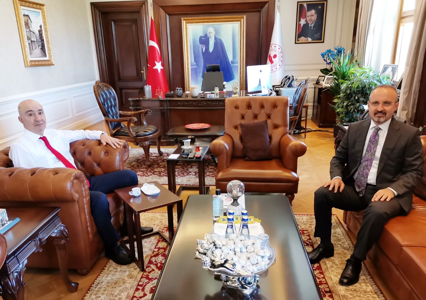15 Temmuz Gazisi ve Cumhurbaşkanı Başdanışmanı Turgut Aslan, Turan'ı ziyaret etti