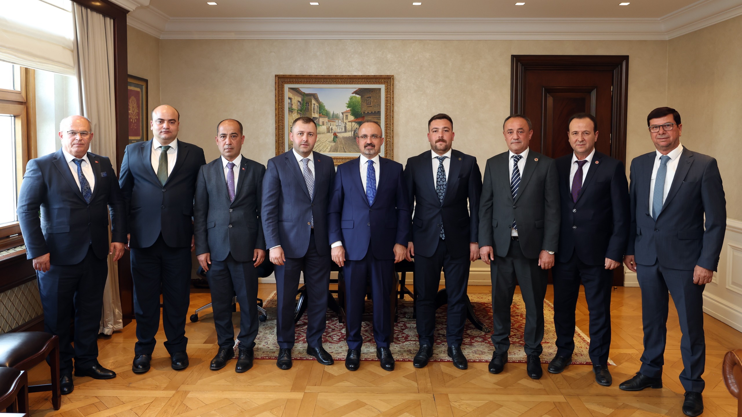 Ezine Belediye Başkanı Güray Yüksel, Turan'ı ziyaret etti.