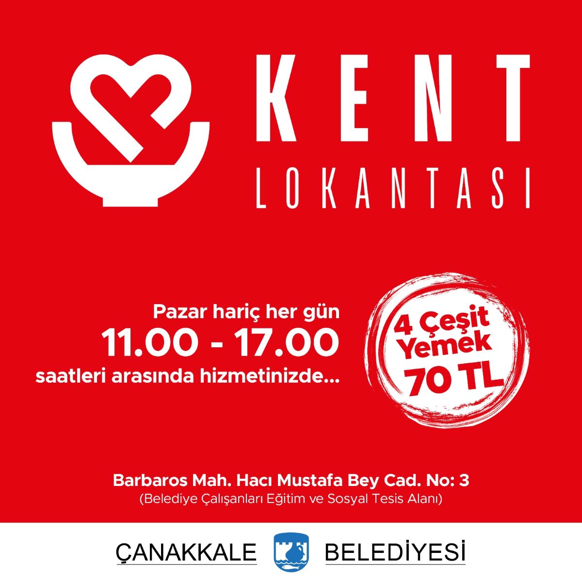 Kent Lokantası Hizmet Saati Uzatıldı